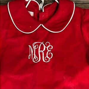 Monogrammed mRe corduroy dress